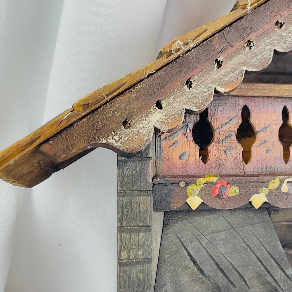 Vintage handcrafted Anri Diorama Made in Italy Cottagecore Chalet Décor Grams - Picture 11 of 13